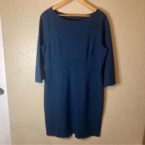 Ann Taylor Women’s Dress Size 12P Business Workwear Cocktail Classic Sheath Blue
